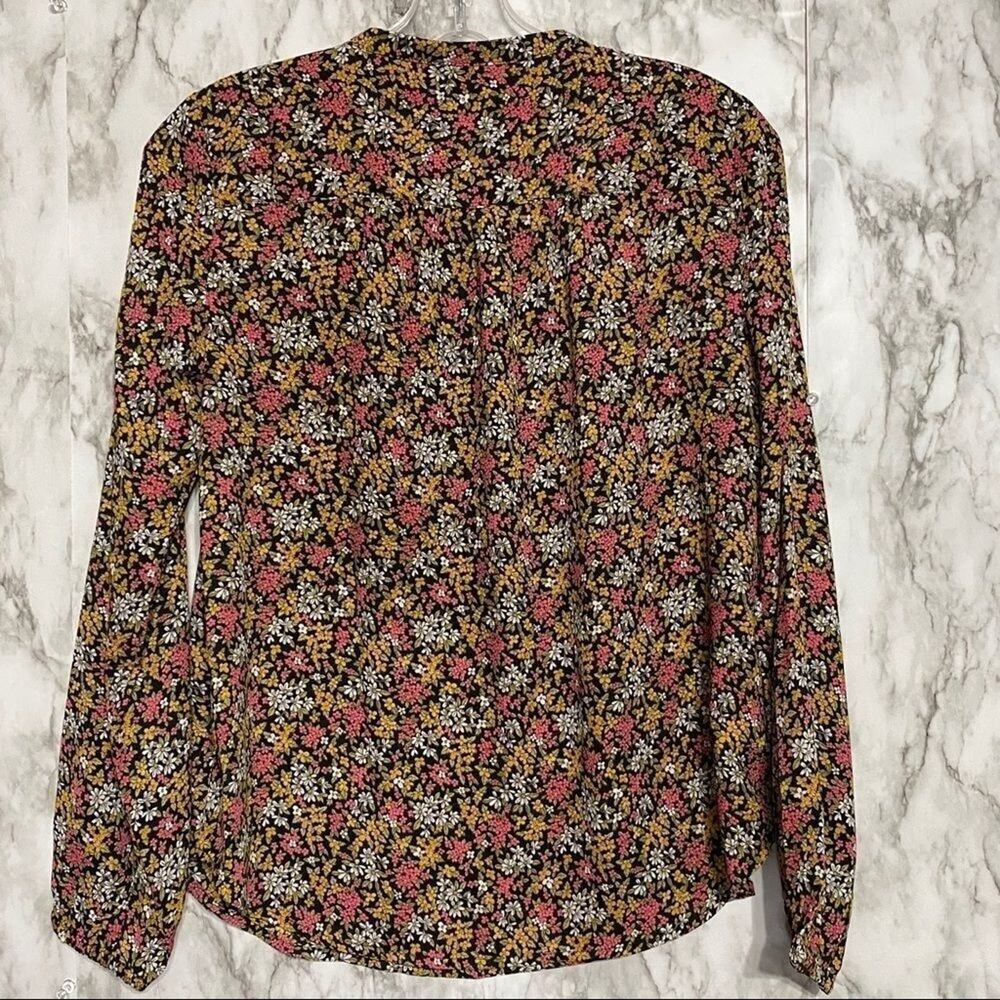 Loft Dainty Floral Multicolor Blouse Womens XXSP NWT - Picture 8 of 8